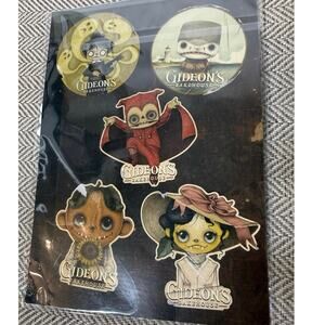 New Sealed Gideons Bakehouse First Series 5 Character Sticker Set Spooky Emo